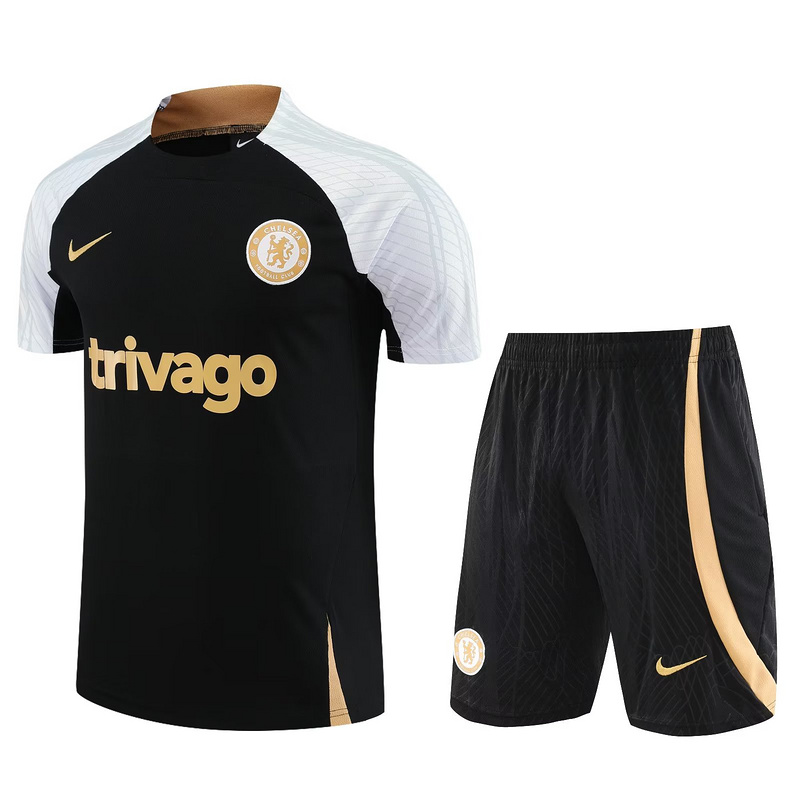 AAA Quality Chelsea 23/24 Black/White/Golden Training Kit Jersey